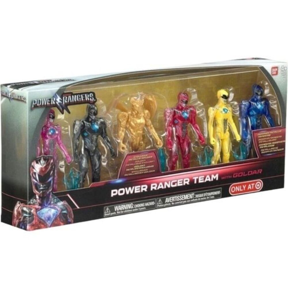 Power Rangers Team 6-Piece Collectible‎ Set With Exclusive Metallic Goldar